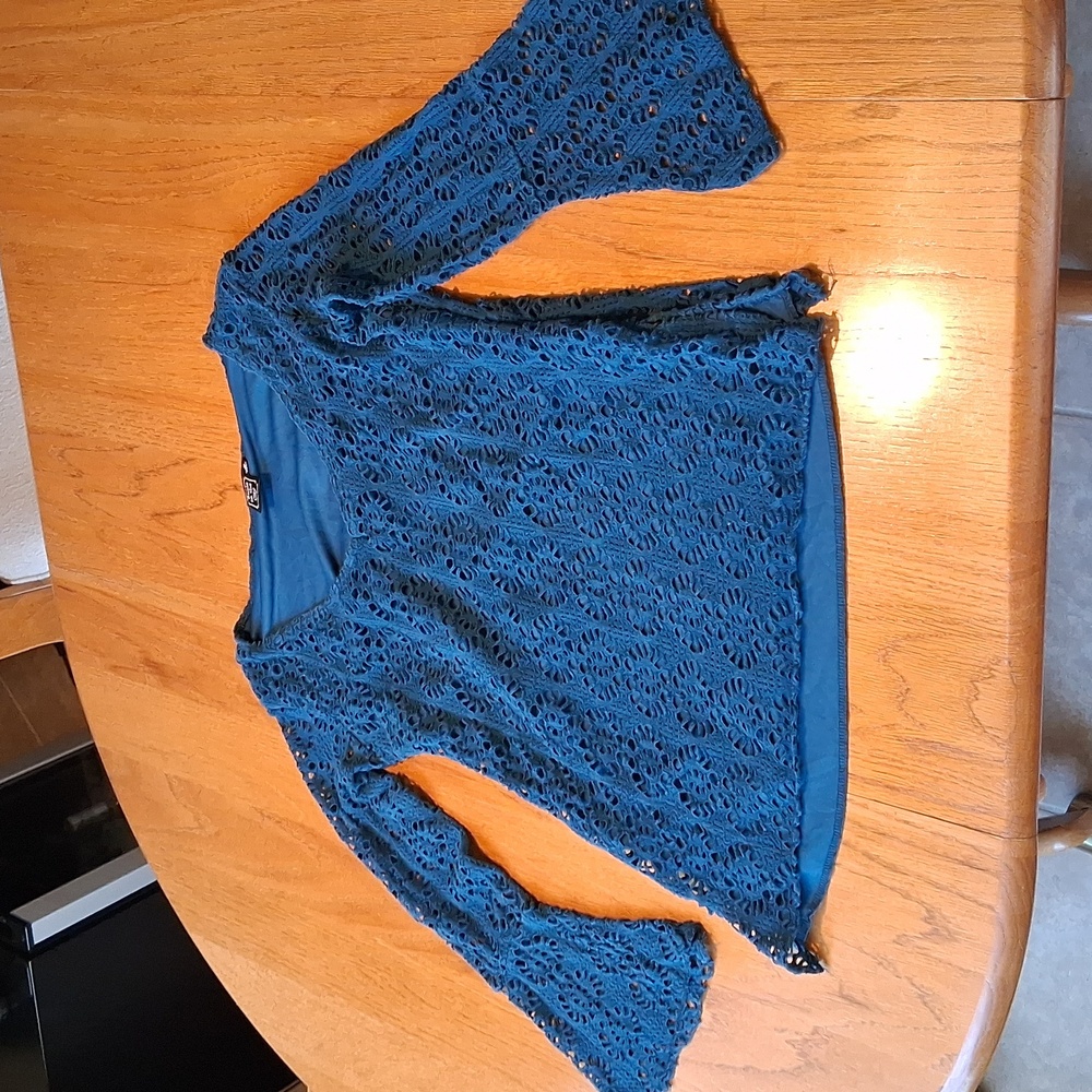 Suzie In The City Teal Knit Top